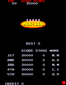 Super Pac-Man (Midway) Title Screen